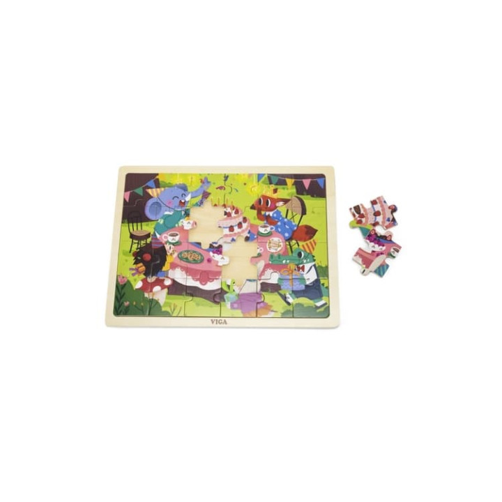 Dřevěné puzzle 24 dílků-narozeniny