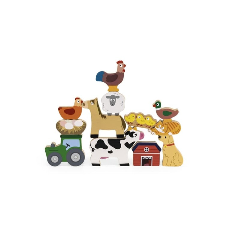 Dřevěná balanční sada farma