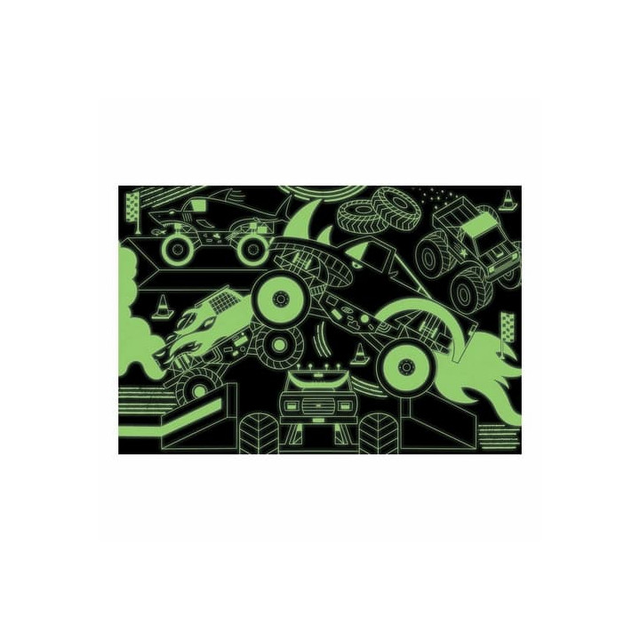 Mudpuppy Puzzle Monster Trucks - svítí ve tmě 100 dílků