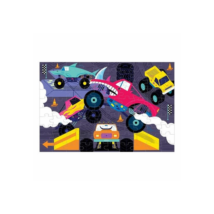 Mudpuppy Puzzle Monster Trucks - svítí ve tmě 100 dílků