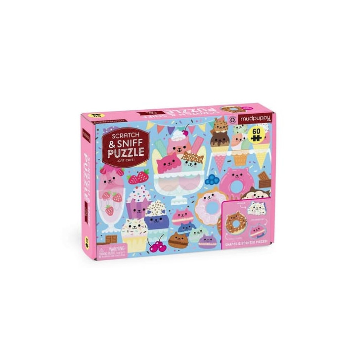 Mudpuppy Puzzle Kočičí kavárna 60dílné s vůní