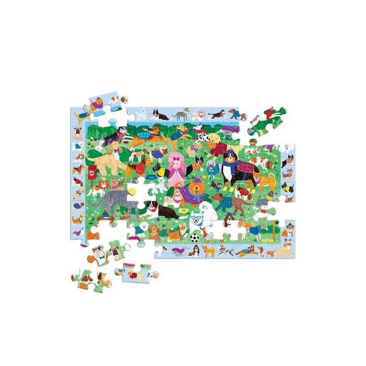Mudpuppy Puzzle skládej a hledej "Psí den" 64 dílů
