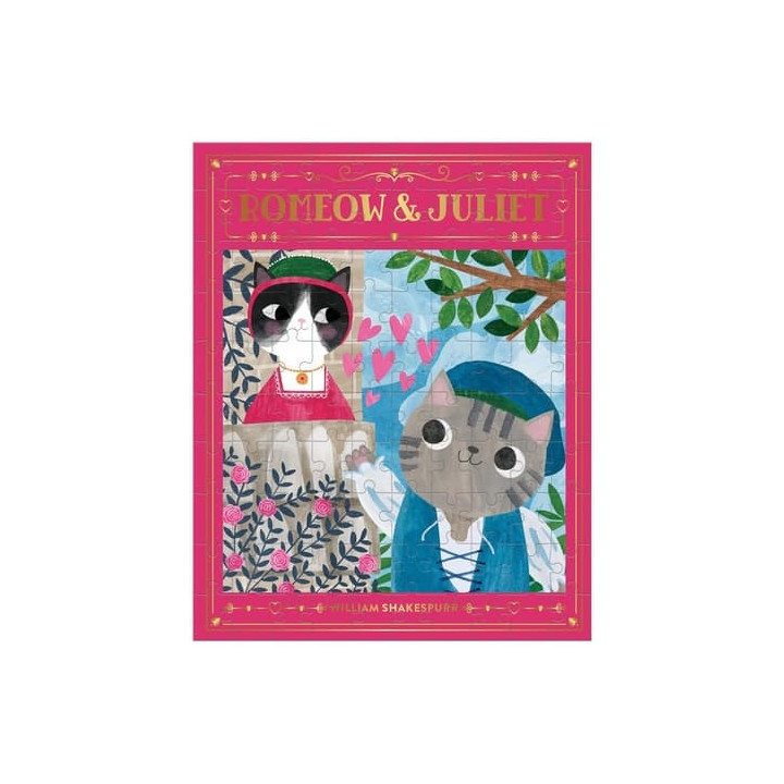 Mudpuppy Puzzle Romeow & Juliet Bookish Cats 100 dílků