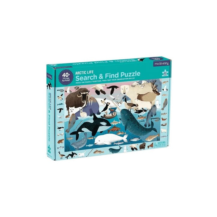 Mudpuppy Puzzle skládej a hledej Život v Arktidě 64 dílů