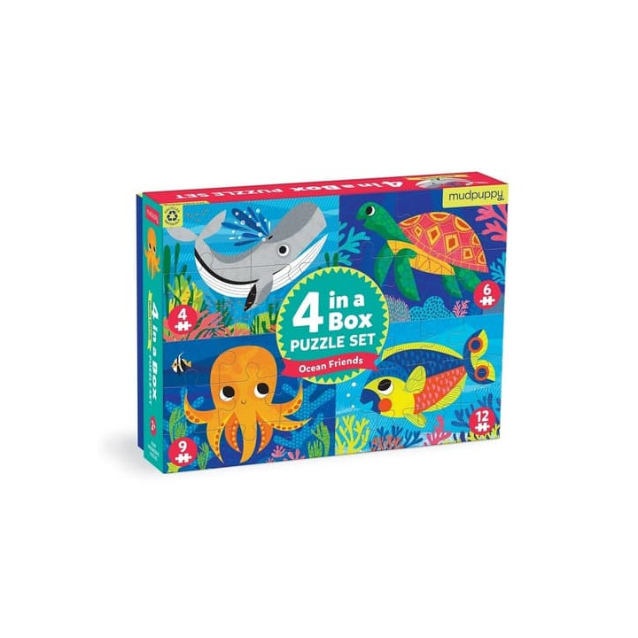 Mudpuppy Puzzle Oceán sada 4 v 1