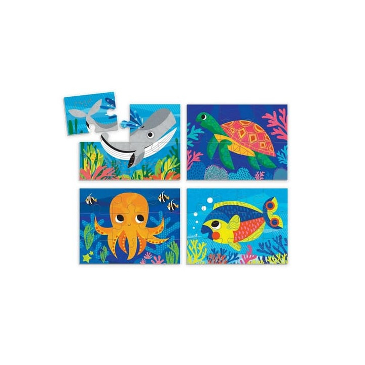 Mudpuppy Puzzle Oceán sada 4 v 1