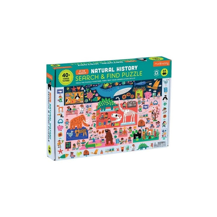 Mudpuppy Puzzle skládej a hledej "Přírodovědné muzeum" 64 dílů