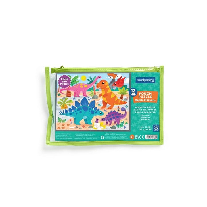 Mudpuppy Puzzle Silní dinosauři 12 dílů