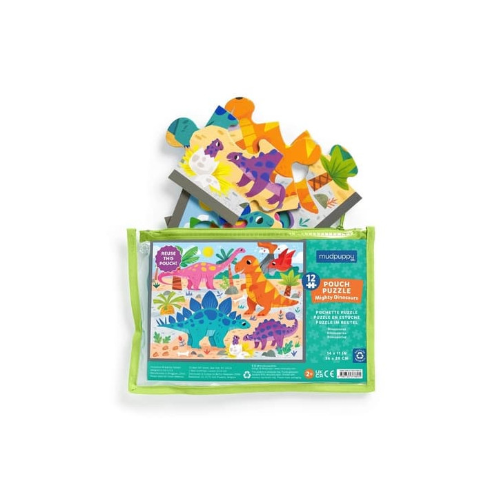 Mudpuppy Puzzle Silní dinosauři 12 dílů