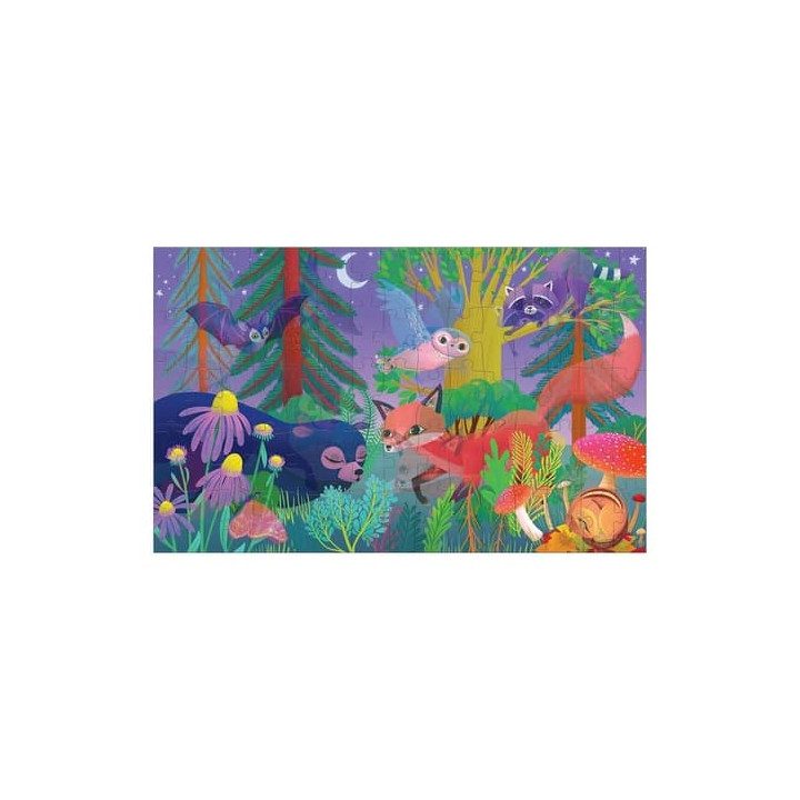 Mudpuppy Puzzle s lentikulárním efektem Les ve dne, v noci 75 dílků