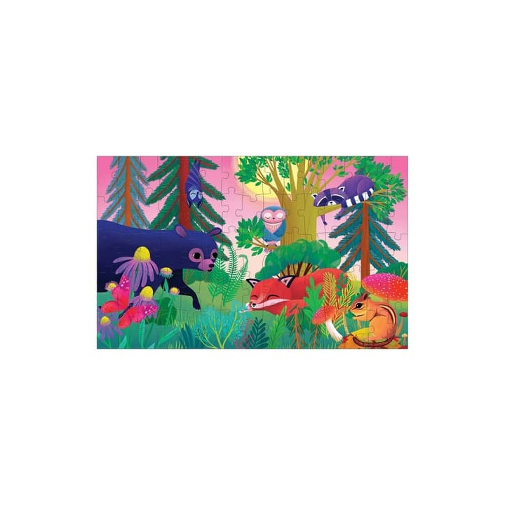Mudpuppy Puzzle s lentikulárním efektem Les ve dne, v noci 75 dílků