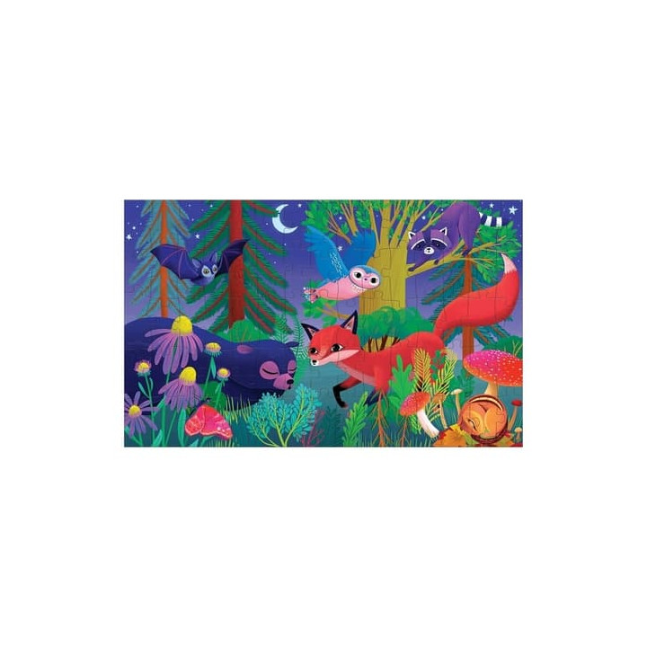 Mudpuppy Puzzle s lentikulárním efektem Les ve dne, v noci 75 dílků