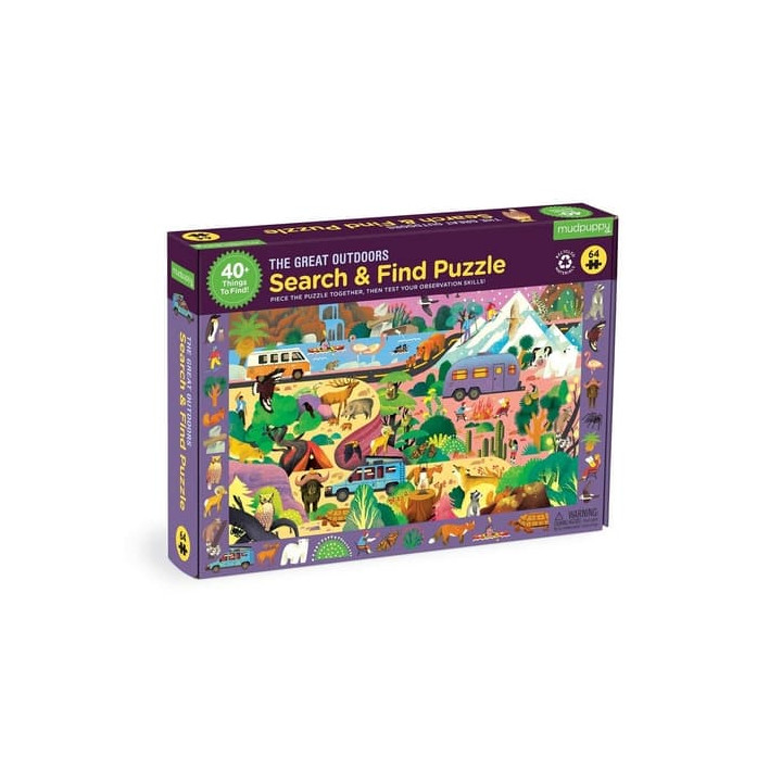 Mudpuppy Puzzle skládej a hledej Příroda 64 dílů