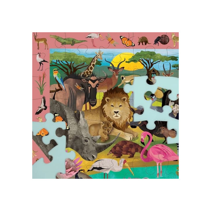 Mudpuppy Puzzle skládej a hledej Safari 64 dílů
