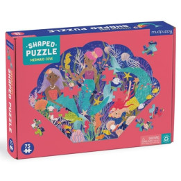 Mudpuppy Zátoka mořských víl - puzzle ve tvaru mušle 75 dílků