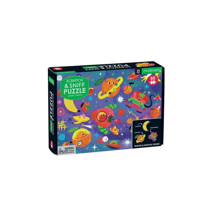 Mudpuppy Puzzle Vesmírné ovoce s vůní 60 dílků