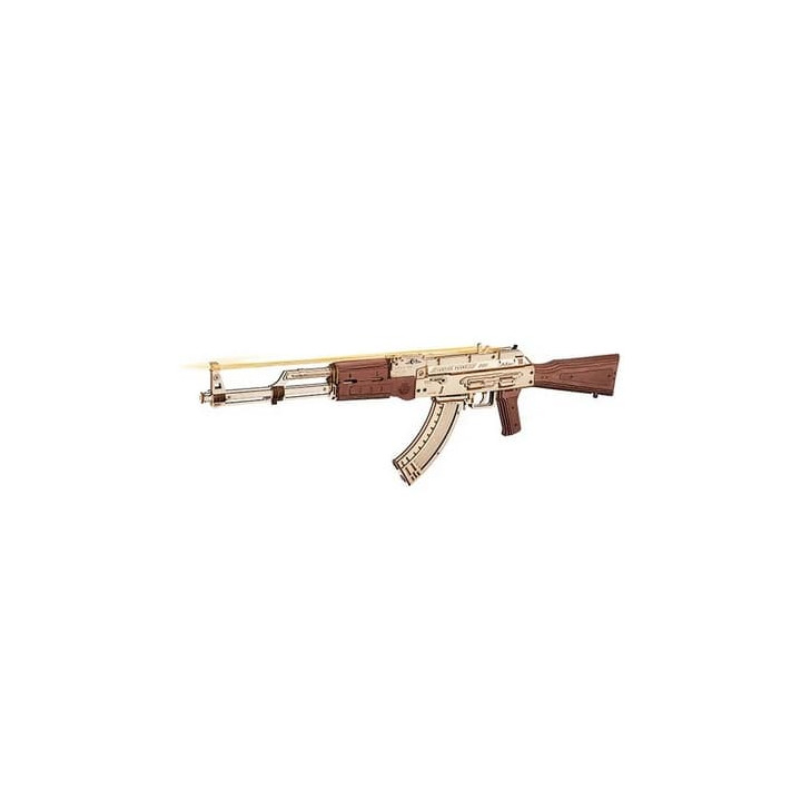 RoboTime 3D Dřevěné mechanické puzzle Útočná puška AK-47