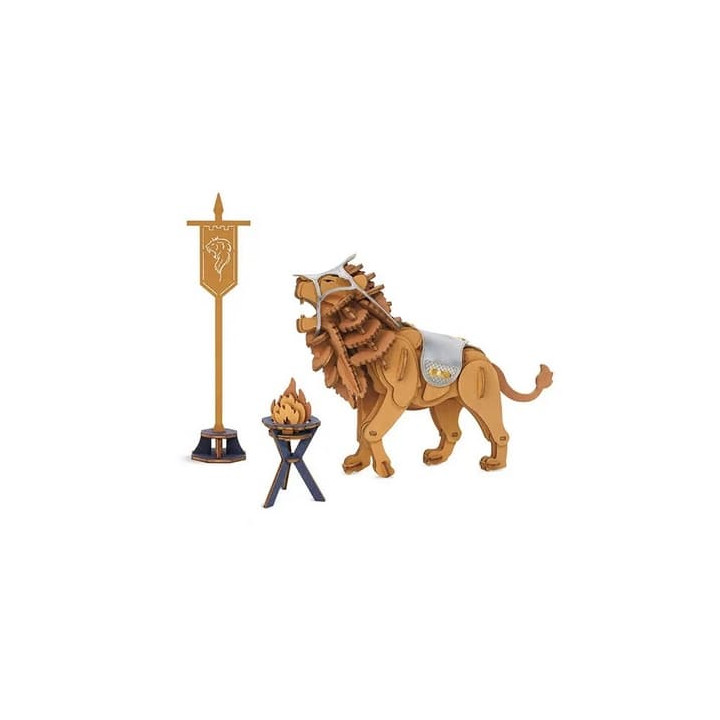 RoboTime 3D Dřevěné puzzle Bojovný lev - Warior Lion
