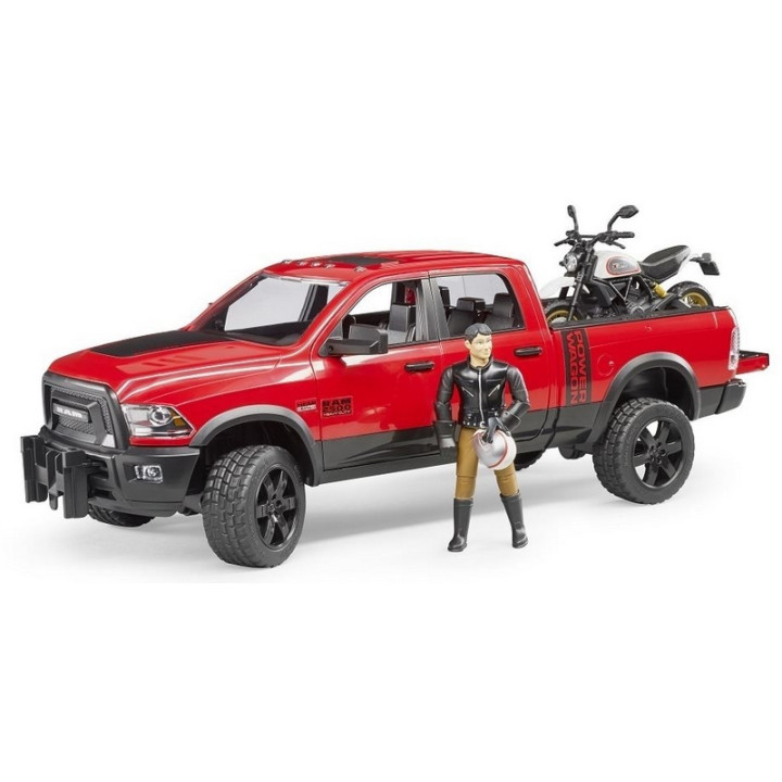 Bruder 2502 Terénní auto RAM s motocyklem a figurkou