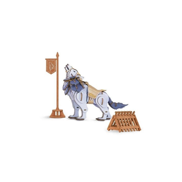 RoboTime 3D Dřevěné puzzle Vlk bojovník - Warrior Wolf