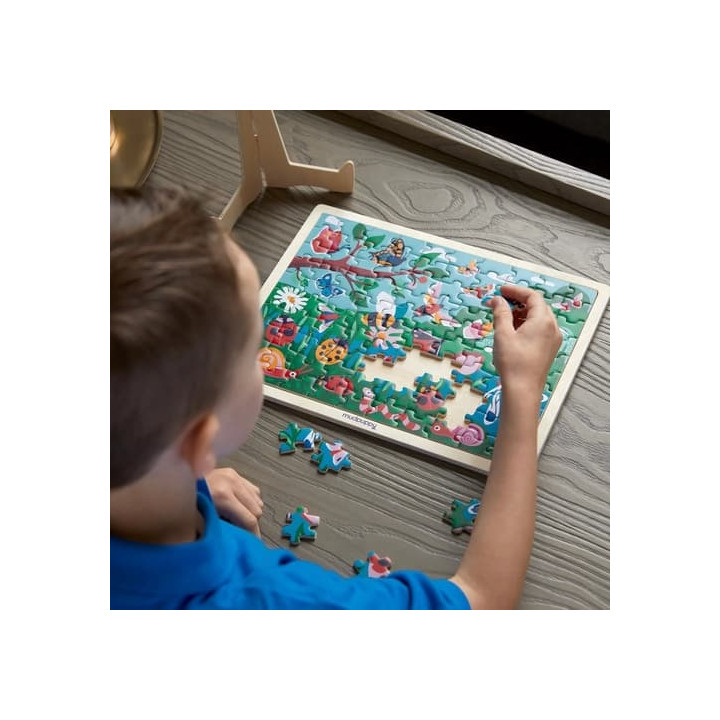 Mudpuppy Dřevěné puzzle Život na zahradě 100 dílků