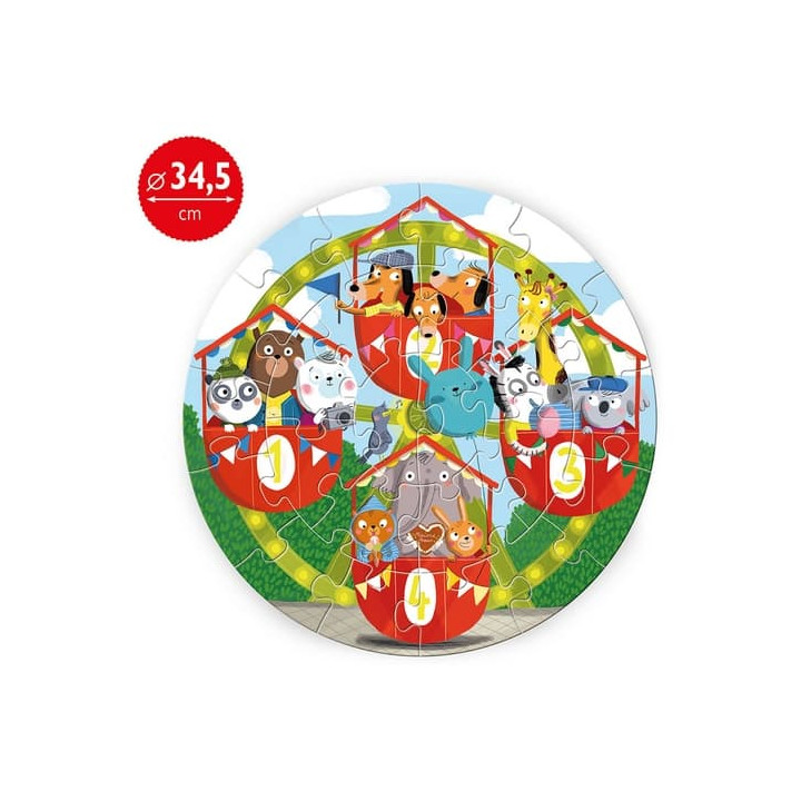 Magellan Kulaté puzzle Zvířátka na ruském kole