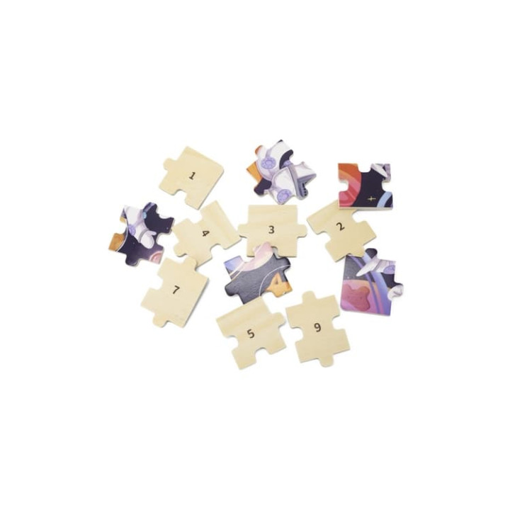 Dřevěné puzzle - zvířátka ve vesmíru 24 dílků
