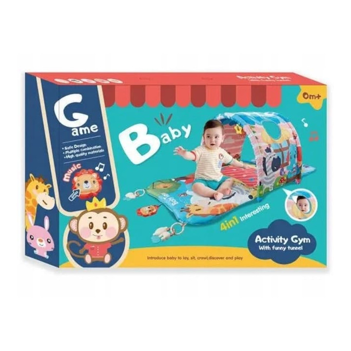 Bavytoy Hrací podložka s tunelem 4v1