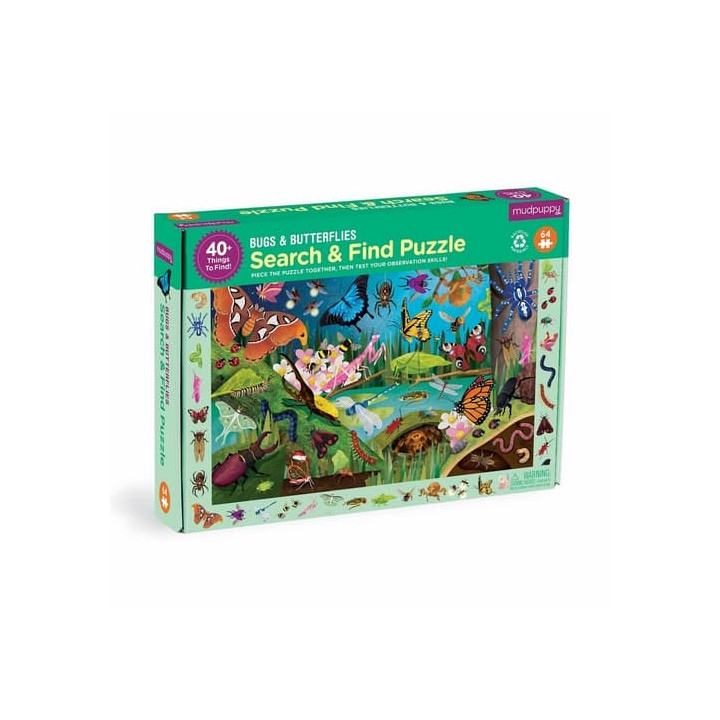 Mudpuppy Puzzle Brouci a motýli 64 dílků