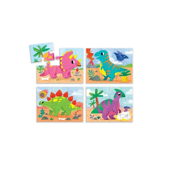 Mudpuppy Puzzle Dinosauři sada 4 v 1