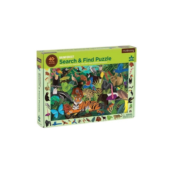 Mudpuppy Puzzle Hledání v deštném pralese