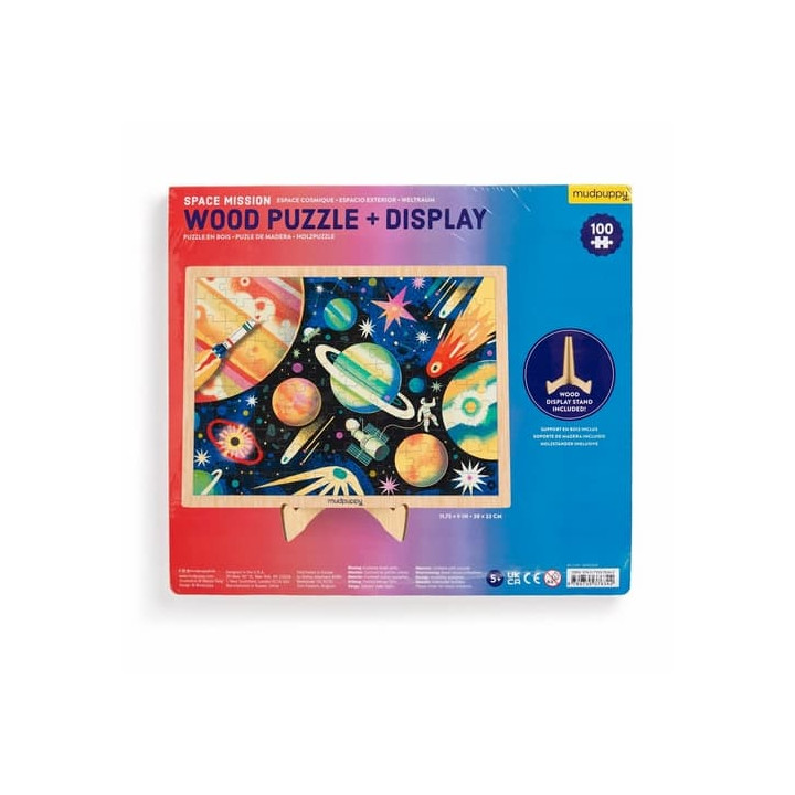 Mudpuppy Dřevěné puzzle Vesmírná mise 100 dílků