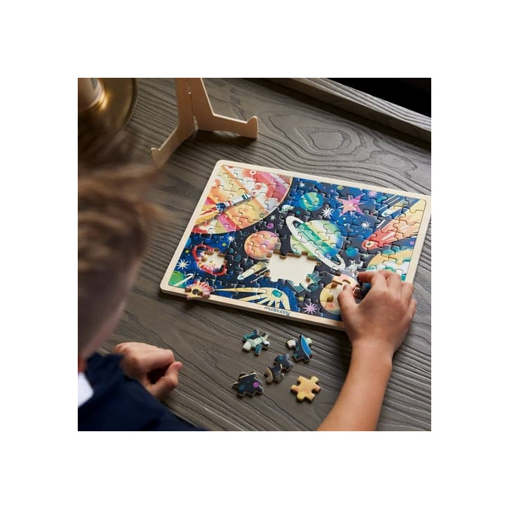 Mudpuppy Dřevěné puzzle Vesmírná mise 100 dílků
