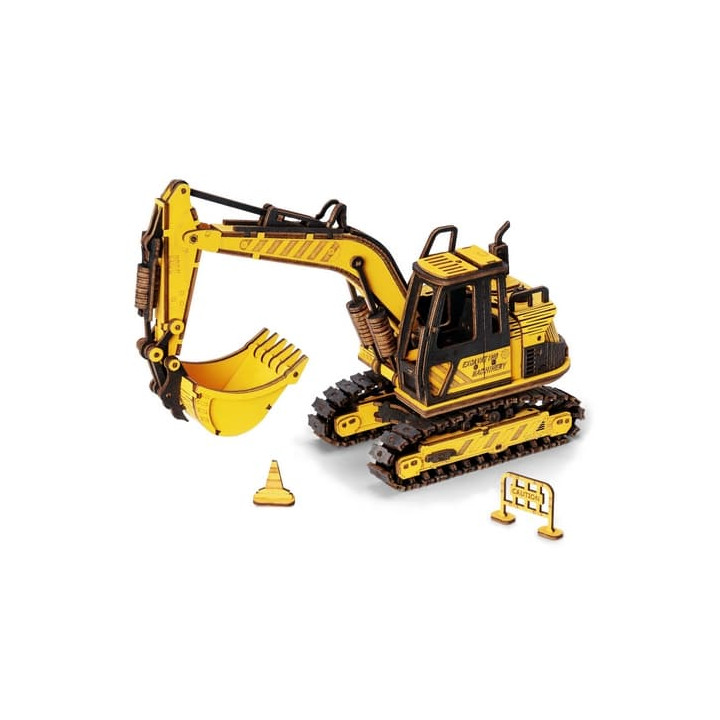 RoboTime dřevěné 3D puzzle Bagr