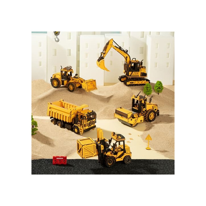 RoboTime dřevěné 3D puzzle Bagr