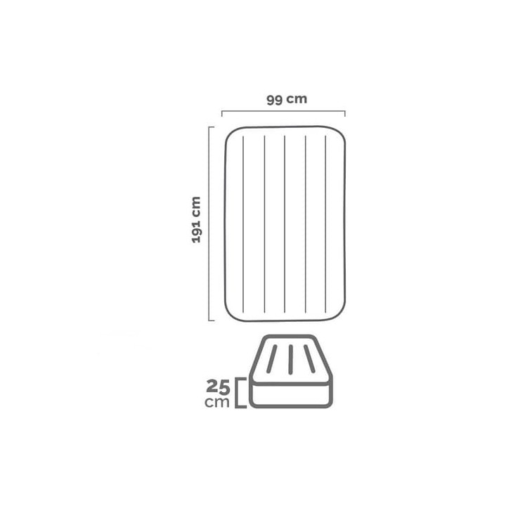 Intex 64146 Nafukovací postel Twin 99x191x25cm s pumpou