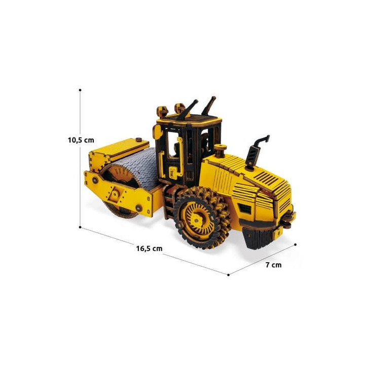 RoboTime dřevěné 3D puzzle Silniční válec