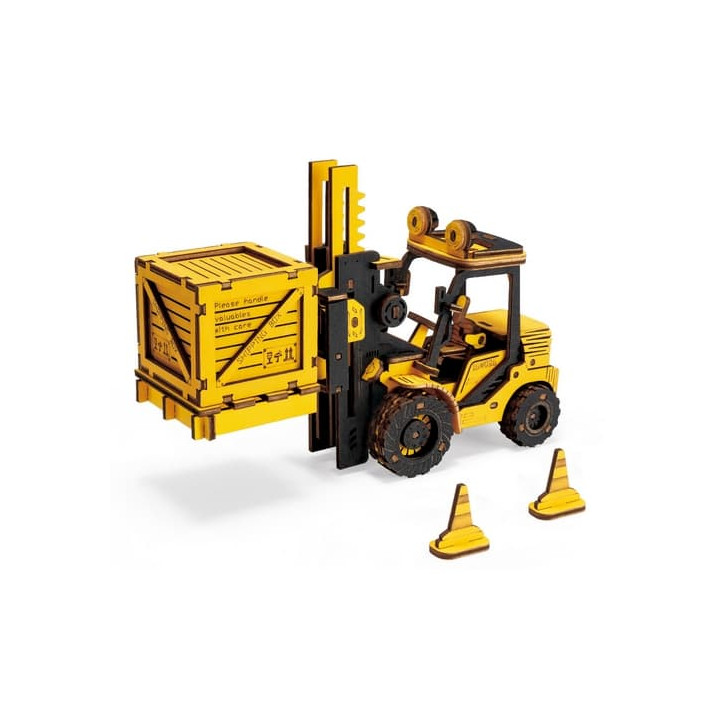 RoboTime dřevěné 3D puzzle Vysokozdvižný vozík