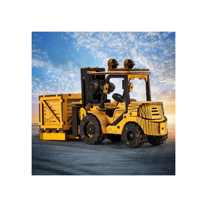 RoboTime dřevěné 3D puzzle Vysokozdvižný vozík
