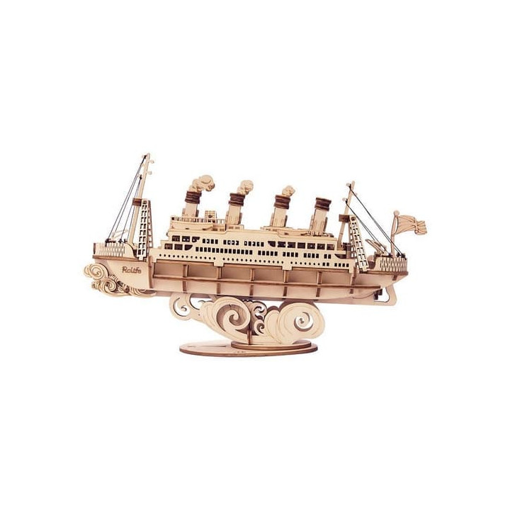 RoboTime dřevěné 3D puzzle Zaoceánský parník