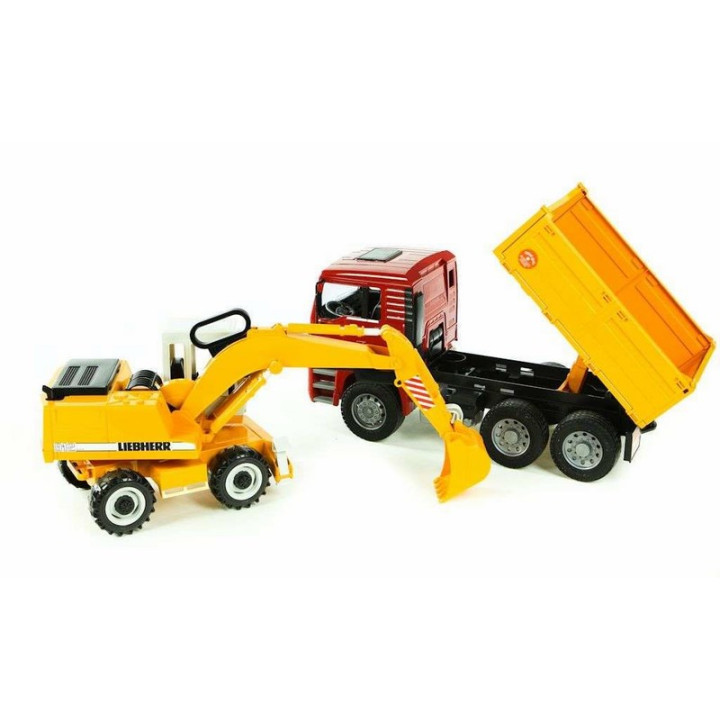 Bruder 2751 Nákladní auto MAN+bagr LIEBHERR