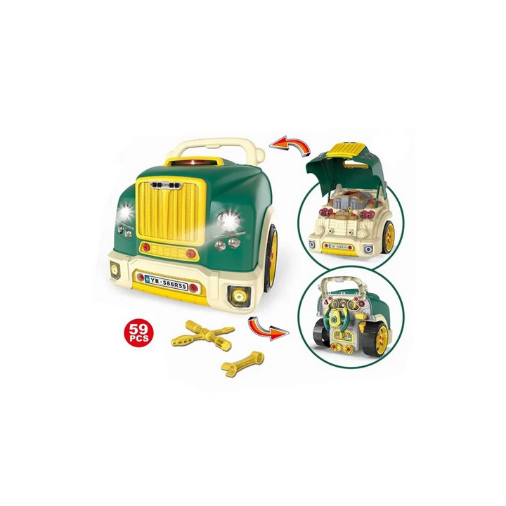 Bavytoy Autodílna TRUCK zelený dětská sada automechanik