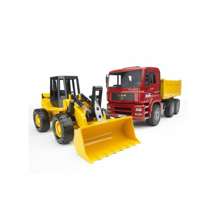 Bruder 2752 Nákladní auto MAN sklápěcí TGA+nakladač FR130