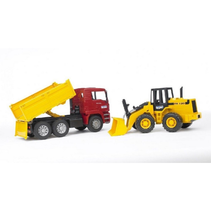 Bruder 2752 Nákladní auto MAN sklápěcí TGA+nakladač FR130