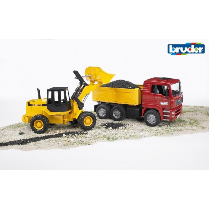 Bruder 2752 Nákladní auto MAN sklápěcí TGA+nakladač FR130