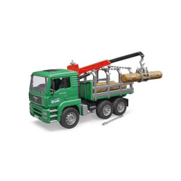 Bruder 2769 Nákladní auto MAN TGA Timber s nakládacím ramenem a 3 kmeny