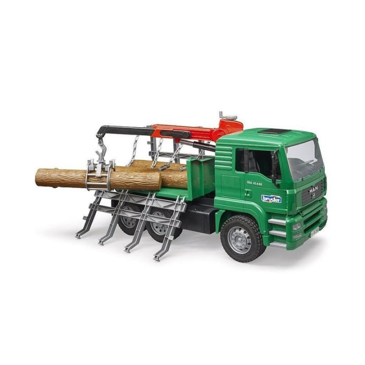 Bruder 2769 Nákladní auto MAN TGA Timber s nakládacím ramenem a 3 kmeny
