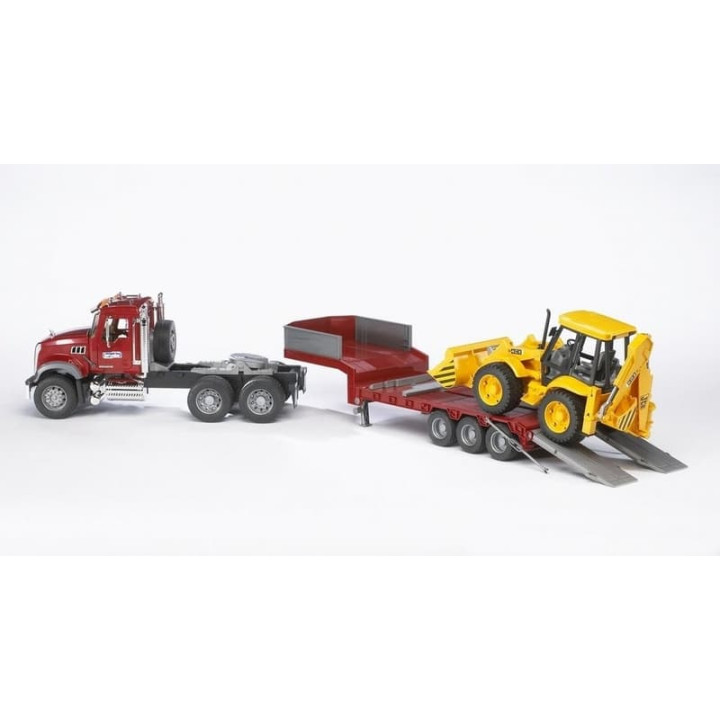 Bruder 2813 Nákladní auto Mack Granit s návěsem + bagr JCB 4CX