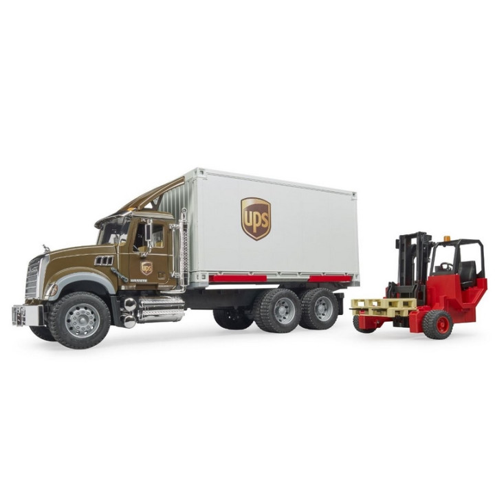 Bruder 2828 Logistický Mack Granite UPS s příslušenstvím