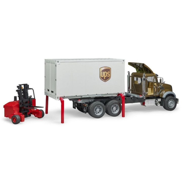 Bruder 2828 Logistický Mack Granite UPS s příslušenstvím